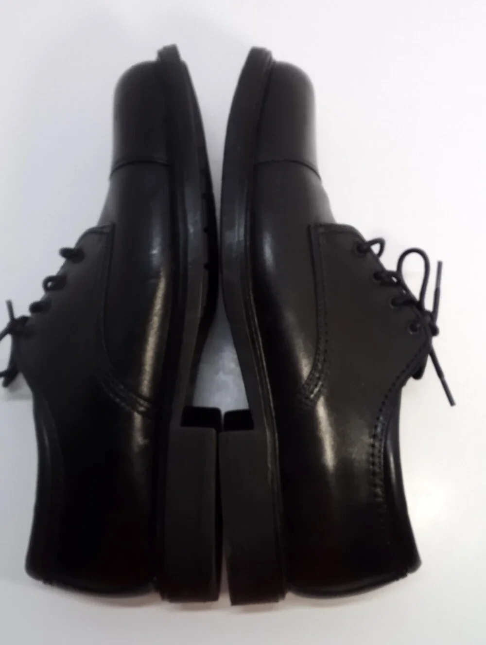 Dockers Black Cap-Toe Leather Derby Shoes Men's 11W